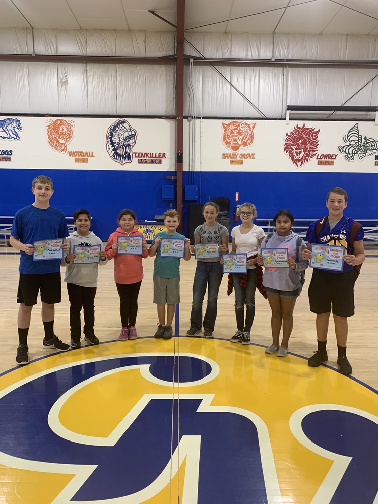 Middle School August Students of the Month