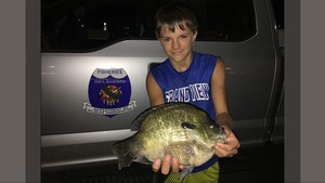 Boy catches bluegill in Tahlequah pond and almost beats a 33-year record